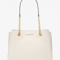 Женская Сумка на Плечо (Teagan Large Pebbled Leather Shoulder Bag) 65350-05 Lt Кремовый