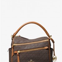 Женская Сумка Сэтчел (Lorimer Medium Logo Satchel) 65531-05 Коричневый/Желудь