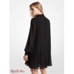 Женское Платье Рубашка MICHAEL KORS (Georgette Pleated Shirtdress) 65031-05 Черный