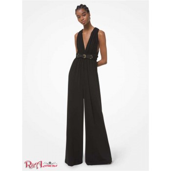 Женский Комбинезон (Matte Jersey Belted Jumpsuit) 65201-05 черный