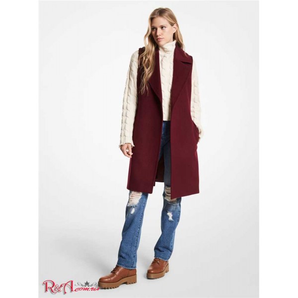 Женский Жилет MICHAEL KORS (Wool Blend Wrap Vest) 61111-05 Темный Ruby