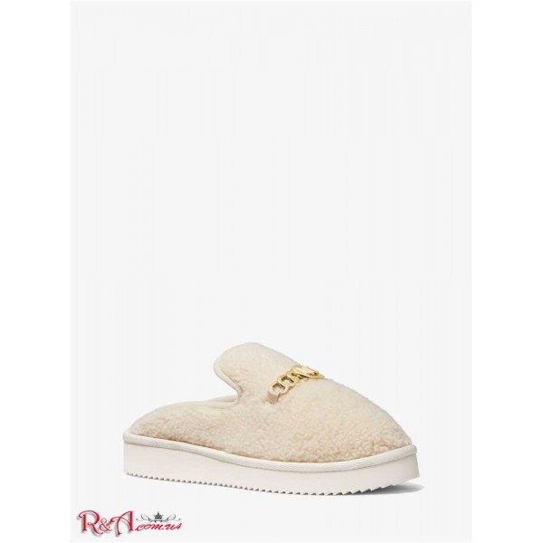 Жіночі Шльопанці MICHAEL KORS (Noa Embellished Faux Shearling Slide) 65281-05 природно