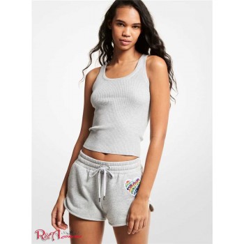 Женские Шорты (Pride Heart Logo Organic Cotton Blend Shorts) 60711-05 Жемчужный Серый