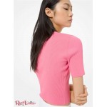 Женский Свитер MICHAEL KORS (Ribbed Stretch-Viscose Cropped Sweater) 61131-05 Flamingo