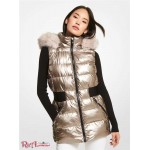 Женский Жилет MICHAEL KORS (Faux Fur Trim Quilted Vest) 65071-05 Champagne