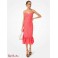 Женское Платье (Embellished Corded Lace Ruffle-Hem Dress) 60791-05 Коралловый Персиковый
