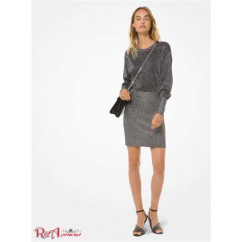 Женское Платье (Metallic Viscose Blend Dress) 64991-05 черный/серебристый