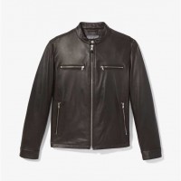 Чоловіча Куртка (Leather Moto Jacket) 53171-05 еспресо