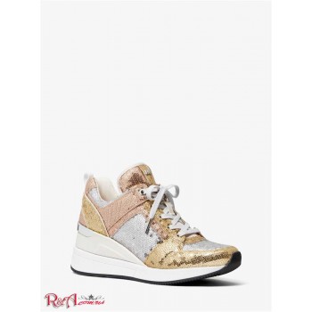 Женские Кроссовки (Georgie Color-Block Sequined Canvas Trainer) 65221-05 светлый шифер