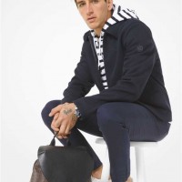 Мужская Куртка (Bonded Stretch-Twill Harrington Jacket) 48651-05 Полночь