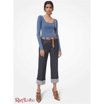 Жіночий Светр (Ribbed Merino Wool Scoopneck Sweater) 61171-05 Storm