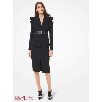 Женская Юбка (Double Crepe Sable Slit-Front Pencil Skirt) 65591-05 черный