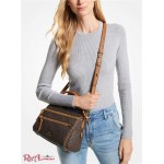 Жіноча Сумка Сетчел MICHAEL KORS (Lorimer Medium Logo Satchel) 65531-05 Коричневий/Жолудь