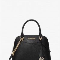 Жіноча Сумка Сетчел (Jet Set Travel Medium Saffiano Leather Dome Satchel) 65361-05 Чорний