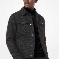 Чоловіча Куртка (Leopard Wool Trucker Jacket) 48721-05 вугілля