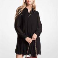 Женское Платье Рубашка (Georgette Pleated Shirtdress) 65031-05 Черный