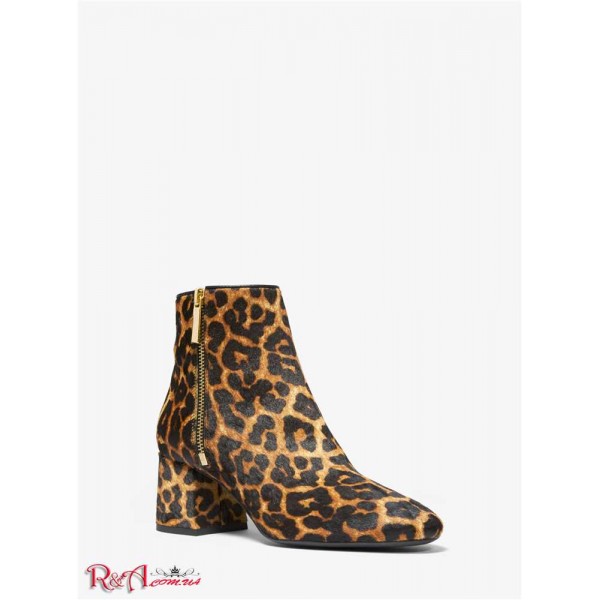 Жіночі Черевики MICHAEL KORS (Alane Leopard Calf Hair Ankle Boot) 49631-05 butterscotch