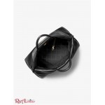 Жіноча Таут Сумка MICHAEL KORS (Lina Medium Logo Faux Leather Tote Bag) 65521-05 Чорний