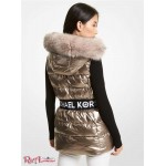 Женский Жилет MICHAEL KORS (Faux Fur Trim Quilted Vest) 65071-05 Champagne