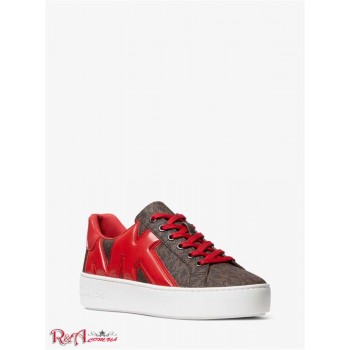 Женские Сникерсы (Poppy Logo and Faux Patent Leather Sneaker) 65191-05 Flame