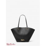 Жіноча Таут Сумка MICHAEL KORS (Izzy Medium Logo Embellished Pebbled Leather Tote Bag) 65481-05 Чорний