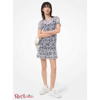 Женское Платье (Floral Sequined Ruffle-Hem Dress) 60721-05 Trunvy/White