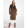 Женское Пальто (Wool Blend Logo Jacquard Wrap Coat) 61101-05 Chocolate