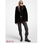 Женское Пальто MICHAEL KORS (Quilted Faux Fur Hooded Coat) 65131-05 Черный