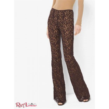 Женские Штаны (Floral Lace Flared Trousers) 65571-05 кофе