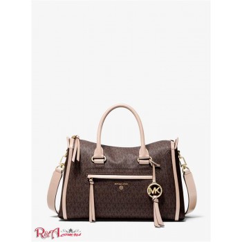 Женская Сумка Сэтчел (Carine Medium Logo Satchel) 65502-05 brn/sftpink