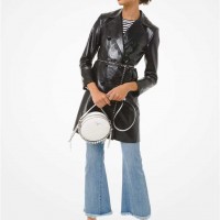 Жіночий Плащ (Patent Leather Trench Coat) 47932-05 чорний