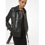 Женская Куртка MICHAEL KORS (Plonge Leather Jacket) 65112-05 черный