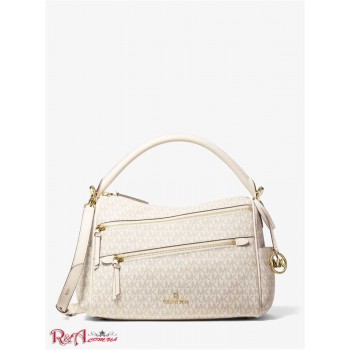Женская Сумка Сэтчел (Lorimer Large Logo Satchel) 65522-05 ван/кремовый