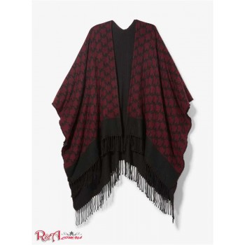 Жіноча Руана (Logo Jacquard Ruana) 65162-05 Темний Ruby/Чорний