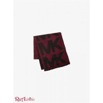 Женский Шарф (Logo Jacquard Scarf) 65172-05 Темный Ruby/Черный