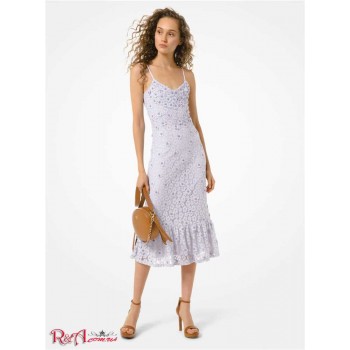 Женское Платье (Embellished Corded Lace Ruffle-Hem Dress) 60792-05 Lavender Mist