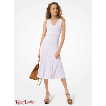 Женское Платье (Ribbed Stretch Viscose Ruffle-Trim Dress) 60752-05 Лавандовый Туман