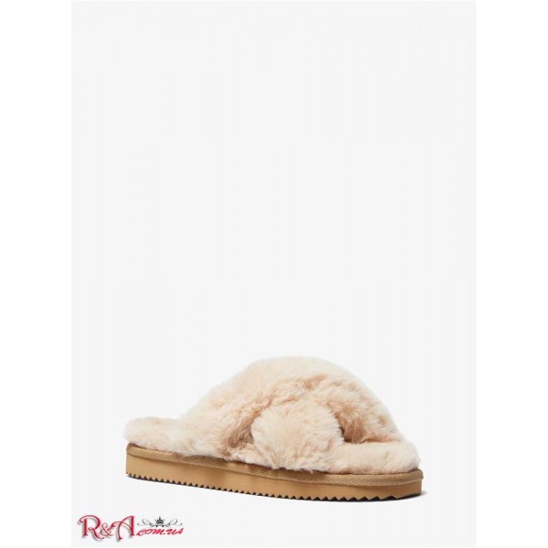 Женские Сандалии MICHAEL KORS (Lala Faux Fur Slide Sandal) 65272-05 Camel