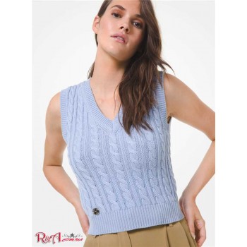 Женский Жилет (Cable Cashmere Vest) 48942-05 Небо Синее