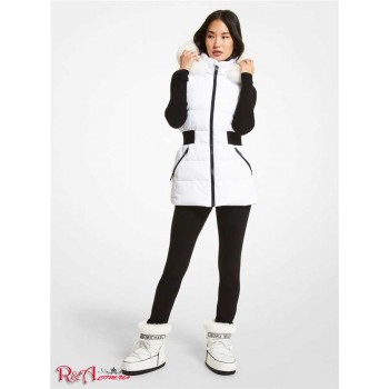 Женский Жилет (Faux Fur Trim Quilted Vest) 65072-05 Белый