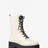 Женские Ботинки (Bryce Leather Platform Combat Boot) 65652-05 Lt Кремовый