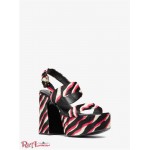 Жіночий Сандалі MICHAEL KORS (Blaire Zebra Calf Hair Platform Sandal) 49182-05 Watermelon