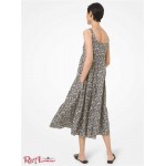 Женское Платье MICHAEL KORS (Floral Cotton Poplin Ruffle Tank Dress) 61372-05 черный/ecru