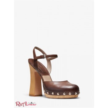 Женские Клоги (Gail Burnished Calf Leather Mary Jane Clog) 53322-05 Какао