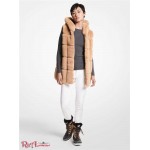 Женский Жилет MICHAEL KORS (Quilted Faux Fur Hooded Vest) 65132-05 Camel