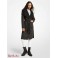 Женское Пальто (Wool Blend Logo Jacquard Wrap Coat) 61102-05 Черный