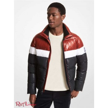 Чоловіча Куртка (Color-Block Quilted Puffer Jacket) 61072-05 Harvest Помаранчевий