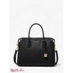 Женская Сумка Сэтчел MICHAEL KORS (Mercer Medium Pebbled Leather Belted Satchel) 65492-05 Черный