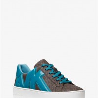 Женские Сникерсы (Poppy Logo and Faux Patent Leather Sneaker) 65192-05 Lagoon