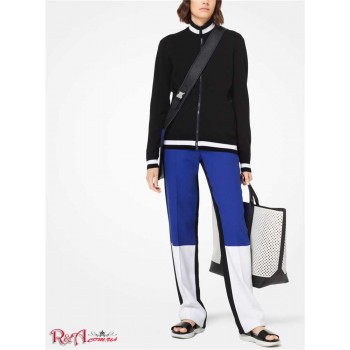 Женские Штаны (Color-Block Double Crepe-Sable Trousers) 61662-05 Lapis